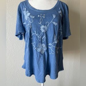 Lucky Brand Scoopneck Tee, Size L